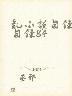 乱小说目录阅读目录84封面