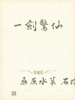 一剑惊仙封面