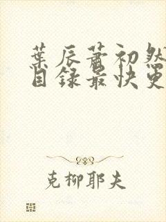 叶辰萧初然全部目录最快更新