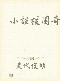 小说校园奇侠封面