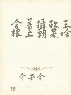 含着摄政王的紫根上朝是啥小说封面