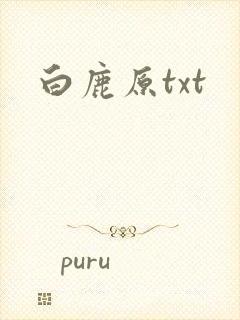 白鹿原txt封面