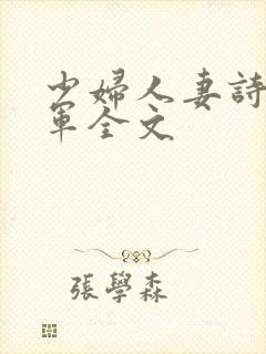 少妇人妻诗雨小军全文
