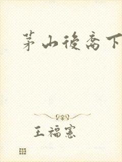 茅山后裔下载封面