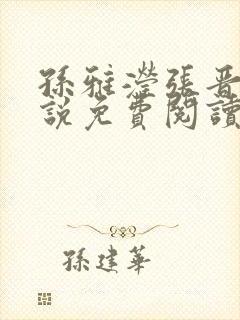 孙雅滢张晋的小说免费阅读无弹窗