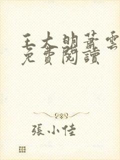 王大明萧云小说免费阅读