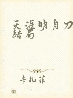 天涯明月刀小说结局封面