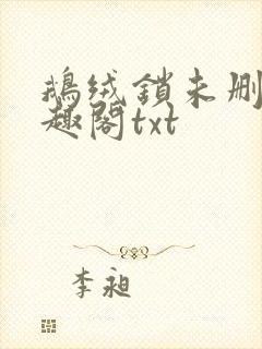 鹅绒锁未删除笔趣阁txt封面