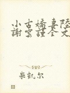 小古娇妻陆娇,谢云谨全文阅读免费