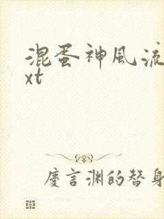 混蛋神风流史txt