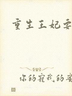 重生王妃要和离