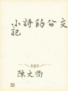 小诗的公交车日记