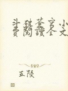 斗破苍穹小说免费阅读全文无弹窗封面