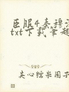 臣服4秦穆沈流txt下载笔趣阁