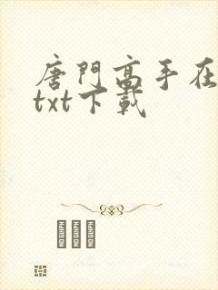 唐门高手在异世txt下载