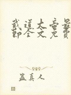 武道大帝最新章节全文免费阅读