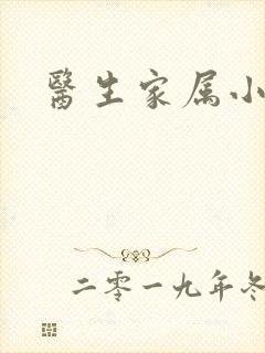 医生家属小说封面