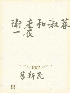 卫老和淑蓉销魂一夜封面