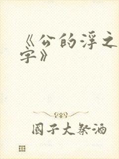 《公的浮之手中字》封面