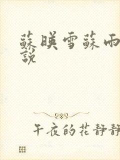 苏映雪苏雨柔小说