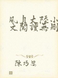 风月大陆小说全文阅读无删减