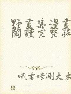 野画集漫画免费阅读完整版笔趣