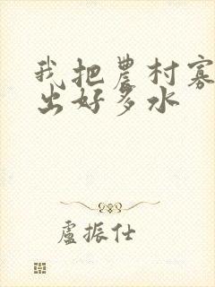 我把农村寡妇日出好多水