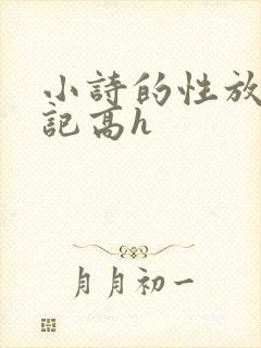 小诗的性放荡日记高h