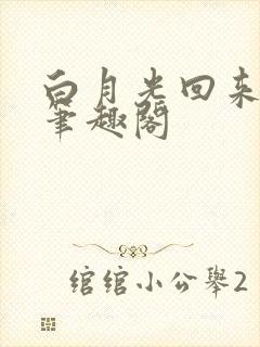 白月光回来以后笔趣阁