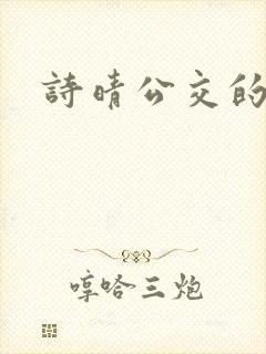 诗晴公交的小说