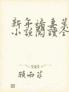 新年娇妻叶筱雨小说阅读全文封面