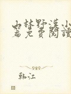 山林野汉小说全篇免费阅读