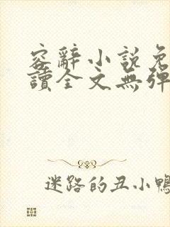 容辞小说免费阅读全文无弹窗