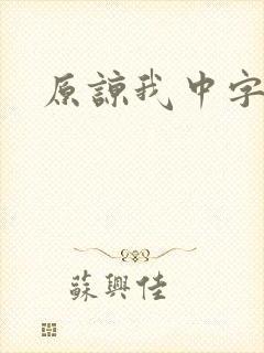 原谅我中字封面