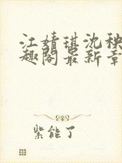 江婧琪沈秧华笔趣阁最新章节更新内