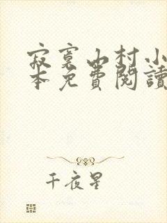 寂寞山村小说全本免费阅读