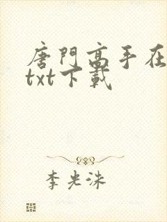 唐门高手在异世txt下载