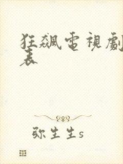 狂飙电视剧演员表封面