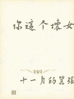 你这个坏女人封面