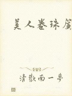 美人卷珠帘封面