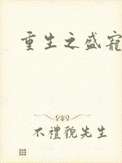 重生之盛宠封面