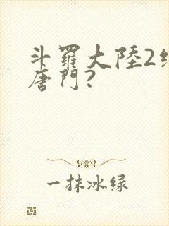斗罗大陆2绝世唐门?
