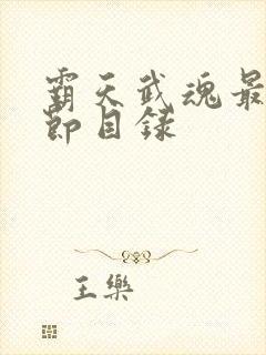 霸天武魂最新章节目录