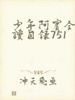 少年阿宾全文阅读目录751