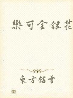 乐可金银花小说封面