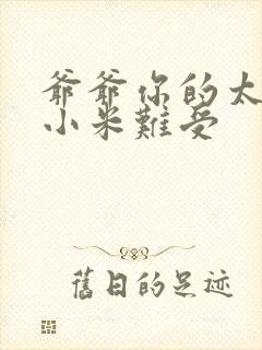 爷爷你的太大了小米难受封面