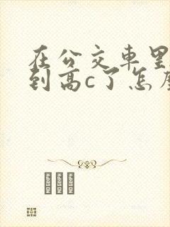 在公交车里c弄到高c了怎么办封面