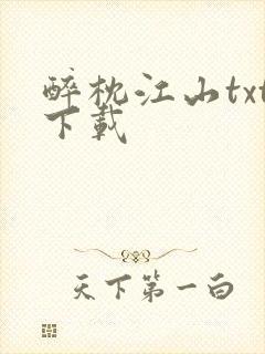 醉枕江山txt下载