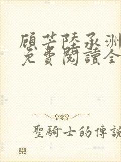 顾芒陆承洲小说免费阅读全文免费阅读下载封面