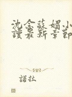 沈念苏媚小说阅读最新章节